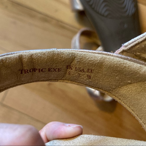 Hotter Tropic Rose Gold Sandals supportive, adjustable ankle straps size US 7 - Picture 8 of 9